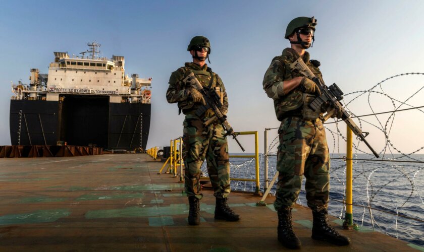 Vessel Protection Detachments (VPD's) bewaken een schip