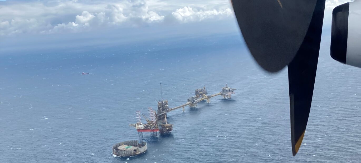 Offshoreplatform in de Noordzee