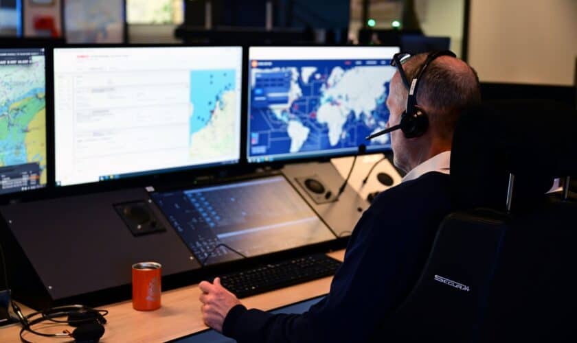 Het Maritiem Operatie Centrum van de Kustwacht in Den Helder.