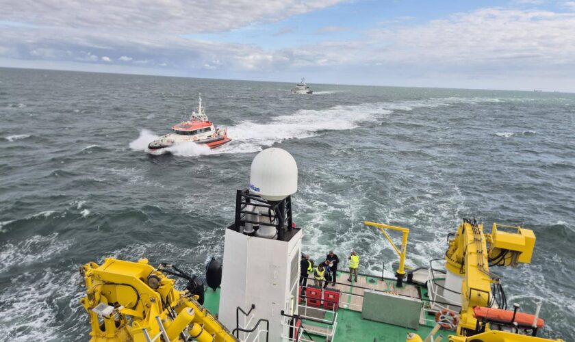 Reddingsactie op Noordzee voor Belgische kust